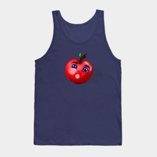 Smiling anime manga red apple Tank Top